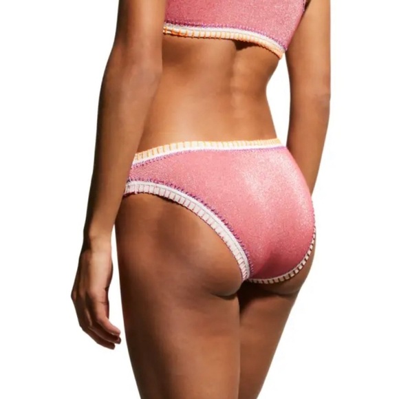 Platinum inspire Solange Ferrarini Teaberry Crochet Trim Bikini Bottom Medium - Picture 5 of 13